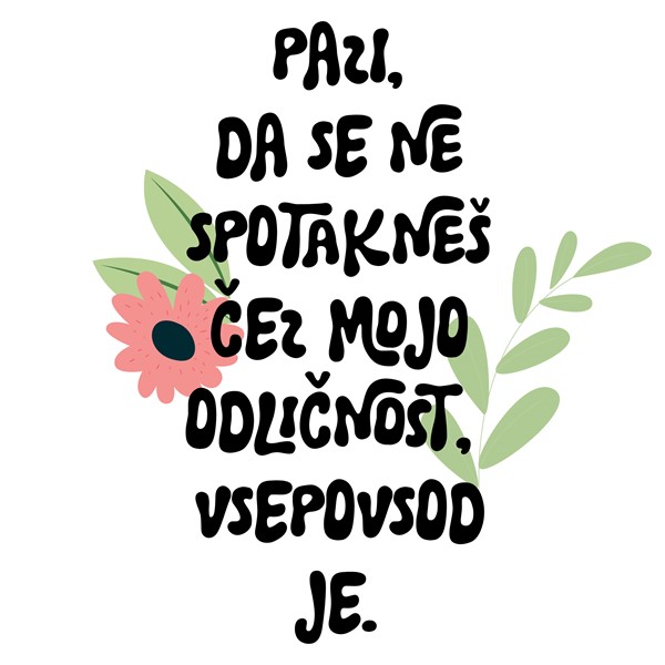 Bombažna vrečka Pazi da se ne spotaknes