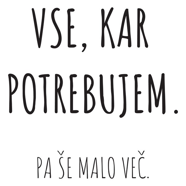 Bombažna vrečka Vse kar potrebujem