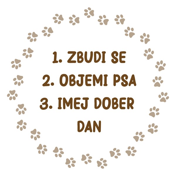 Bombažna vrečka Zbudi se Objemi Psa