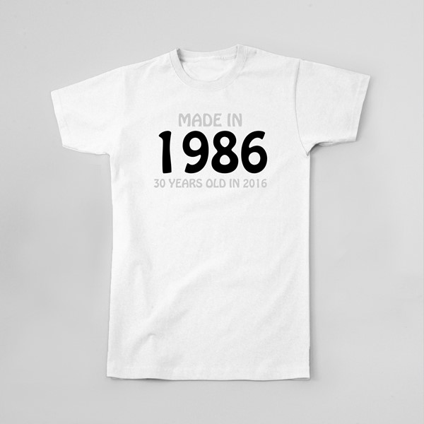Majica Made in 1986 30 years old in 2016