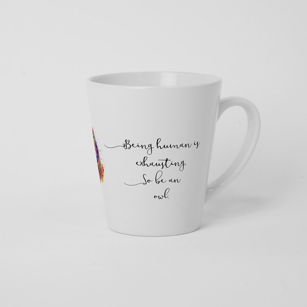 Skodelica Being human is exhausting so be an owl