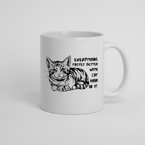 Skodelica Everything taste better with cat hair in it 01