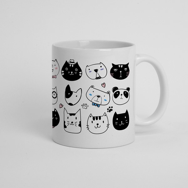 Skodelica Mačke in psi