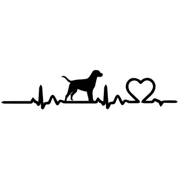 Nalepka Heartbeat for dog
