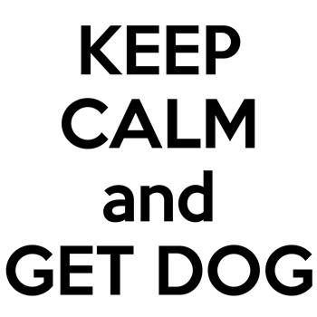 Nalepka Keep calm and get dog