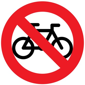Nalepka Prepovedan vstop s kolesi