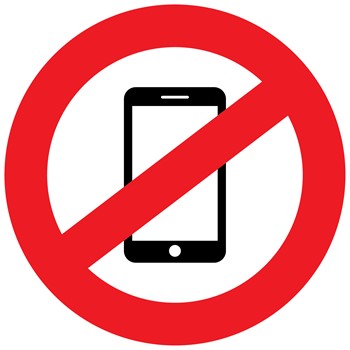 Nalepka Prepovedana uporaba telefona