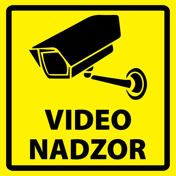 Nalepka Video nadzor rumena