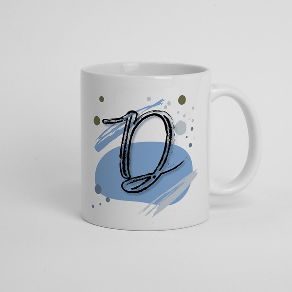 Skodelica D_monogram-modra