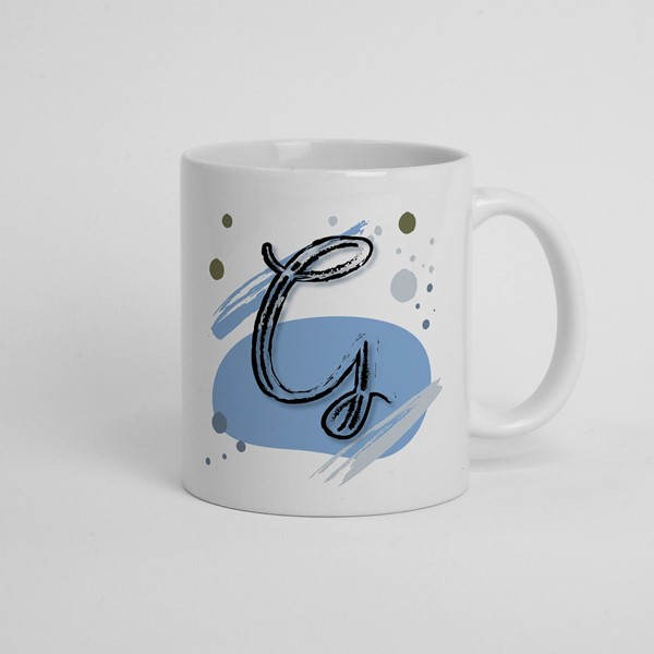 Skodelica G_monogram-modra