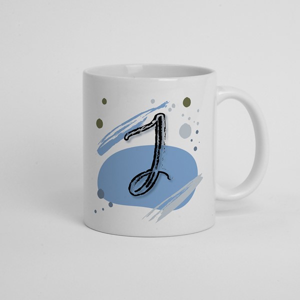 Skodelica J_monogram-modra