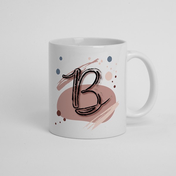 Skodelica B_monogram-rdeca