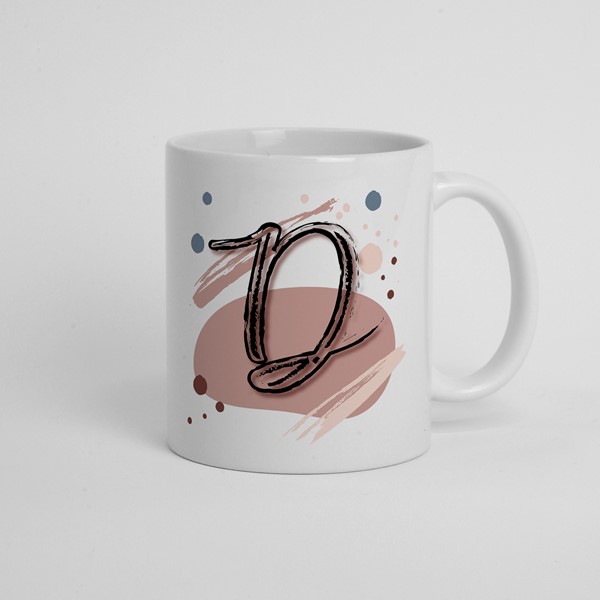 Skodelica D_monogram-rdeca