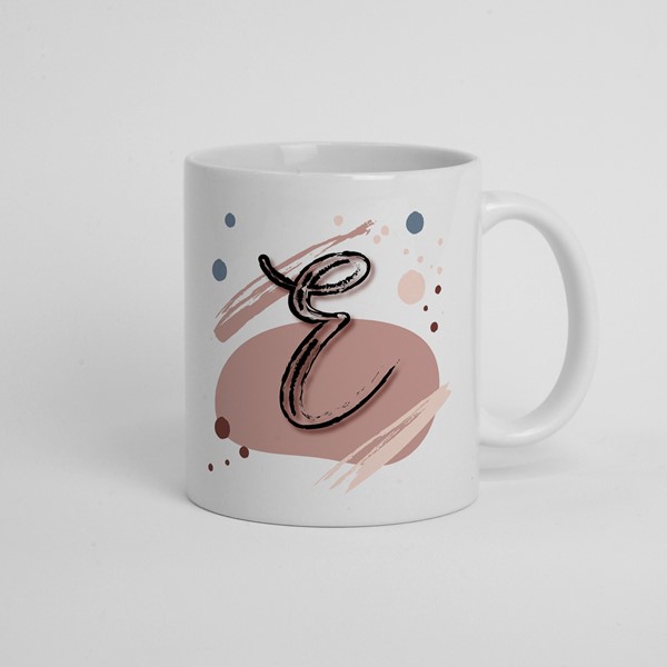 Skodelica E_monogram-rdeca