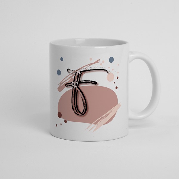 Skodelica F_monogram-rdeca