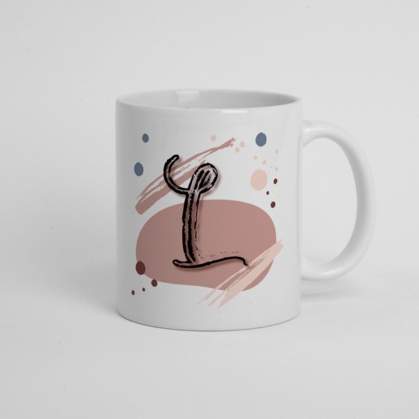 Skodelica L_monogram-rdeca