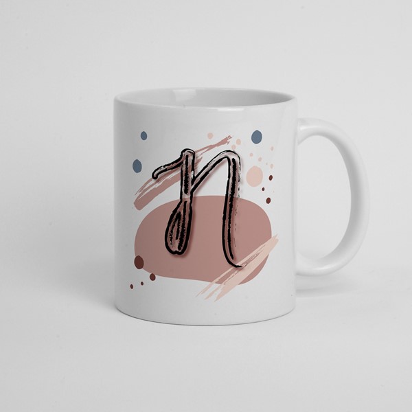 Skodelica N_monogram-rdeca