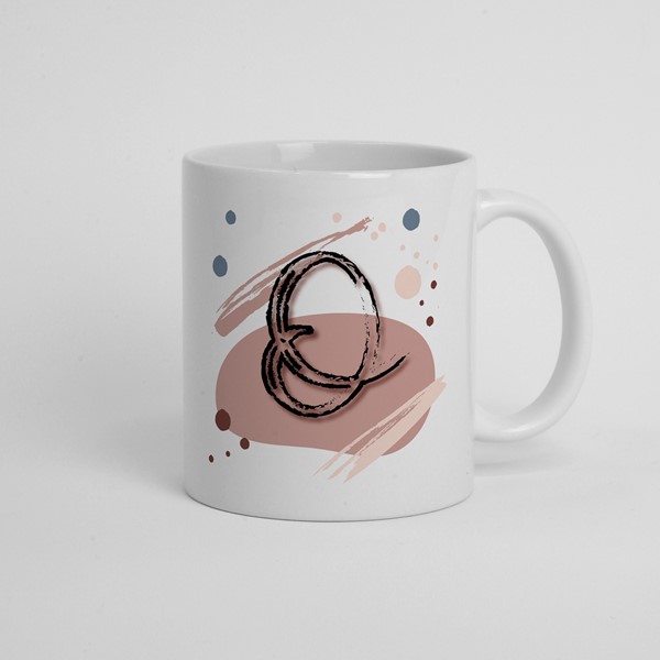 Skodelica O_monogram-rdeca