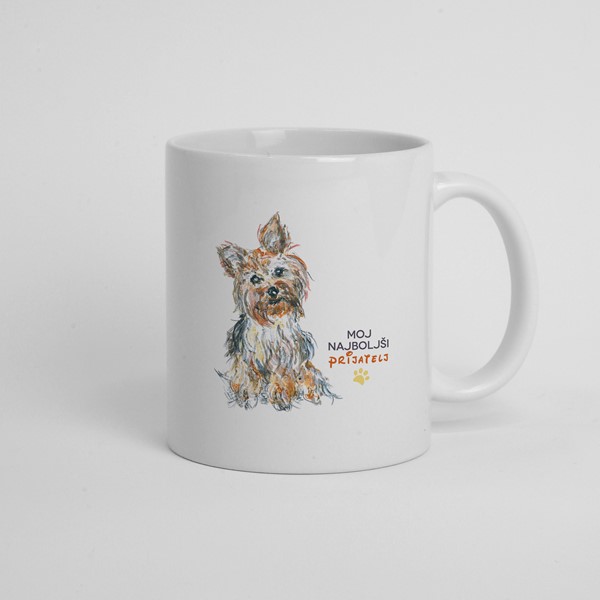 Skodelica Pes Yorkširski terier