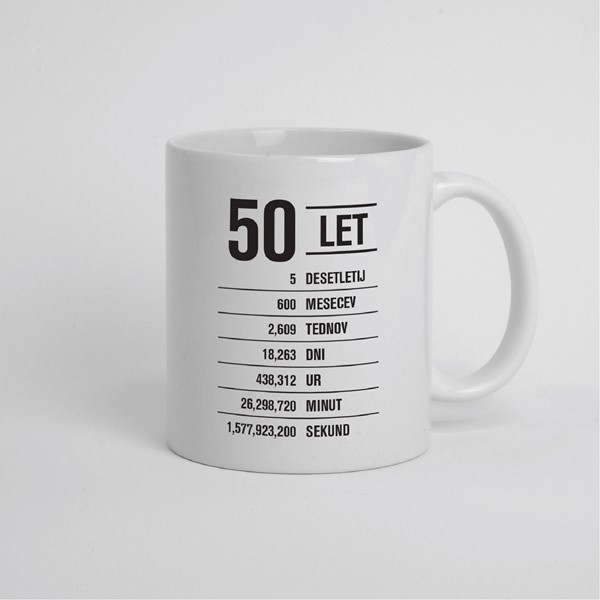 Skodelica Let-desetletij-mesecev