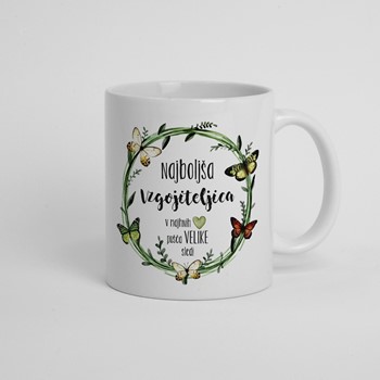 Skodelica Najboljsa vzgojiteljica v majhnih srcih