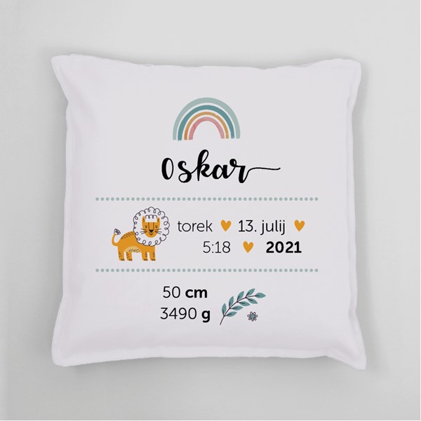 Vzglavnik Podatki o rojstvu_decek