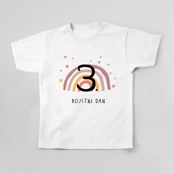 Majica otrok 3 rojstni dan_mavrica