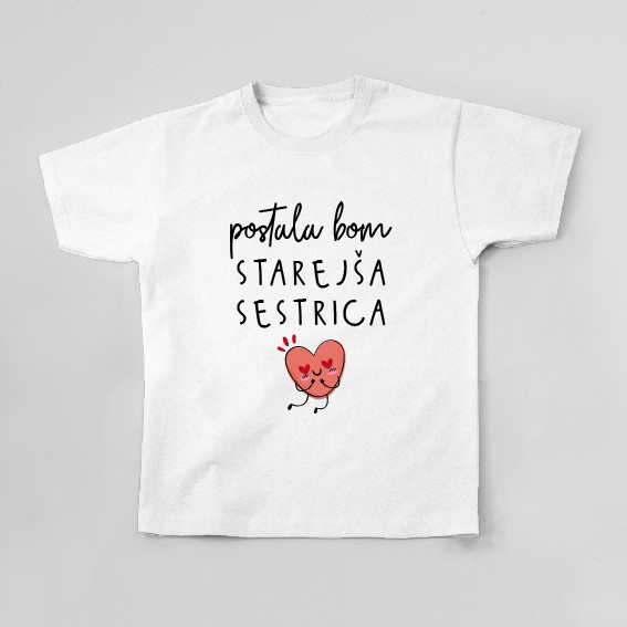Majica otrok Postala bom starejsa sestrica