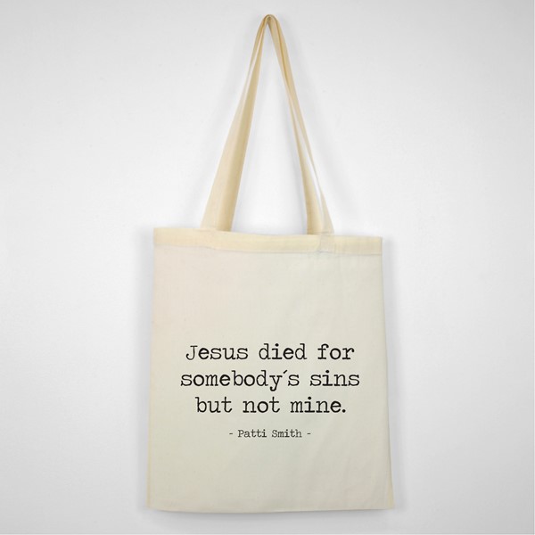 Bombažna vrečka Jesus died for