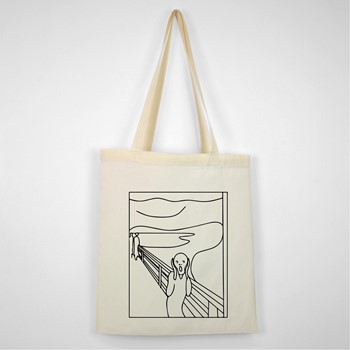 Bombažna vrečka Linije_Krik