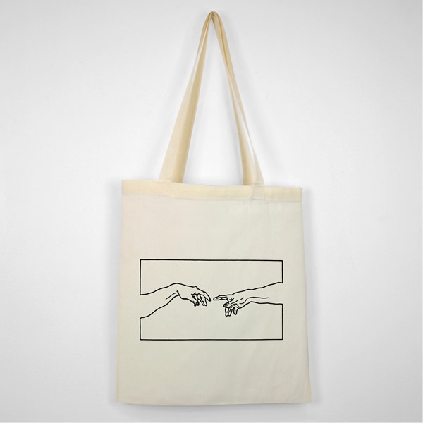 Bombažna vrečka Linije_stvarjenje Adama