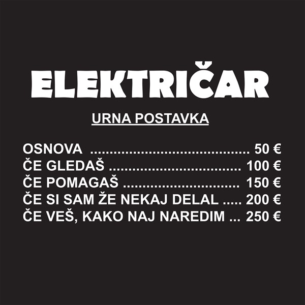 Majica Električar urna postavka