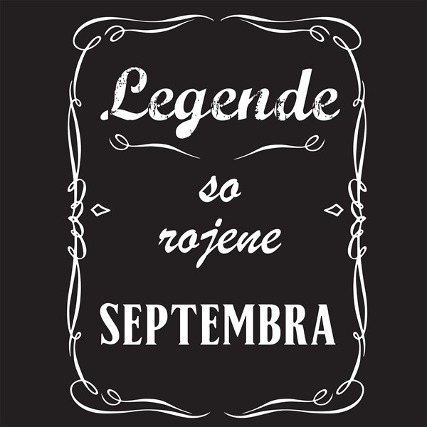Majica Legende so rojene septembra