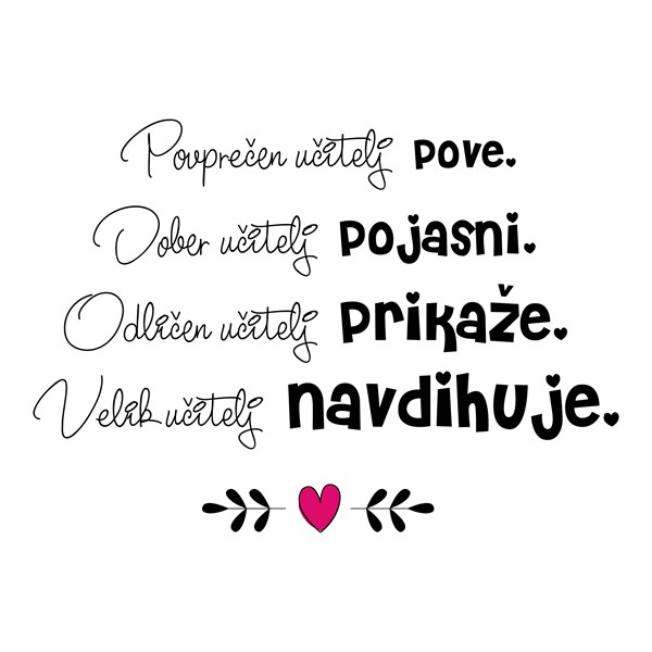 Majica Povprečen učitelj pove