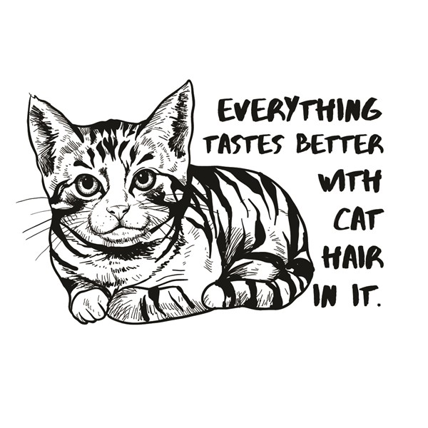 Skodelica Everything taste better with cat hair in it