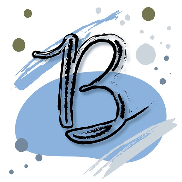 Skodelica B_monogram-modra