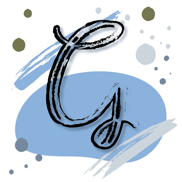 Skodelica G_monogram-modra