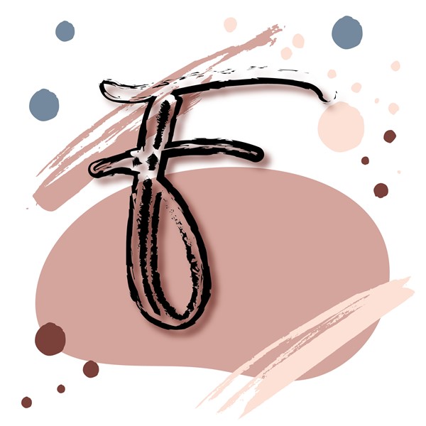 Skodelica F_monogram-rdeca