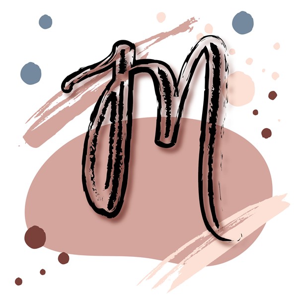 Skodelica M_monogram-rdeca