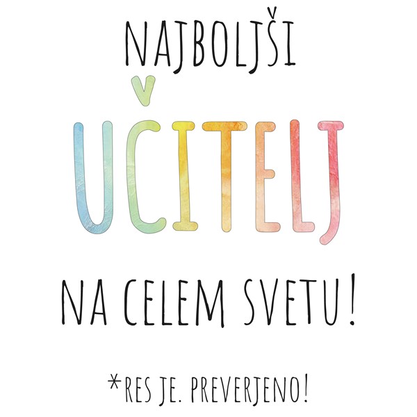 Skodelica Najboljši učitelj na celem svetu_mavrična