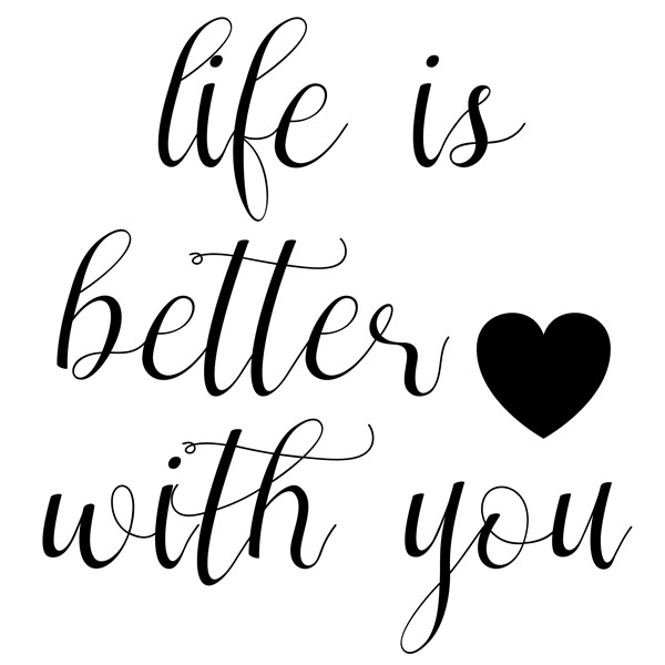 Vzglavnik Life is better with you