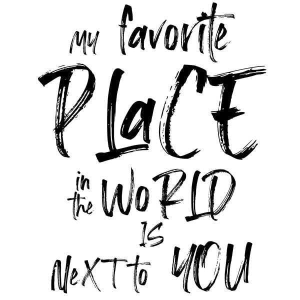 Vzglavnik My favorite place in the world is next to you