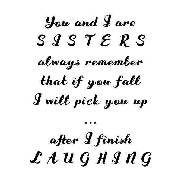 Vzglavnik You and I are sisters