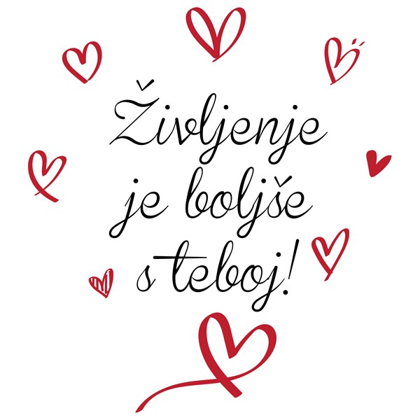 Vzglavnik Življenje je boljše s teboj