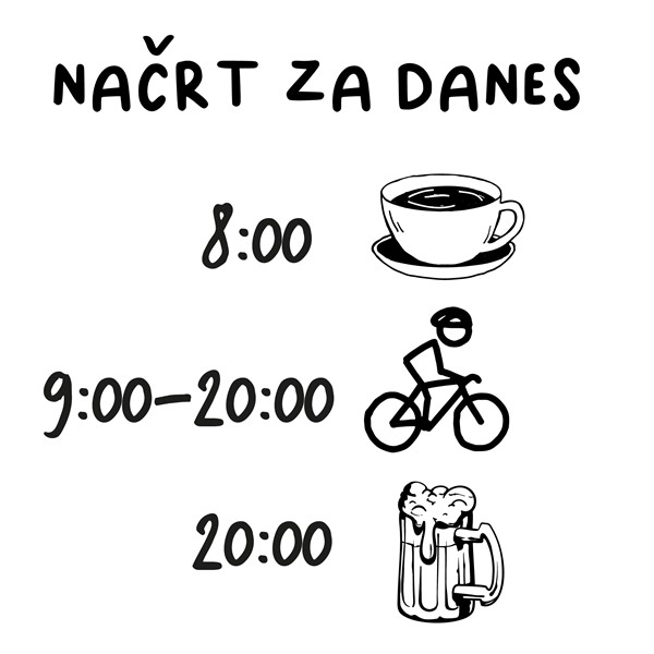 Skodelica Nacrt za danes