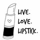 Torbica toaletka Live_Love_Lipstick