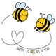 Vzglavnik Happy to bee with you