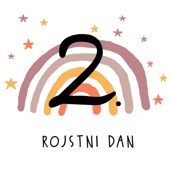 Majica otrok 2 rojstni dan_mavrica