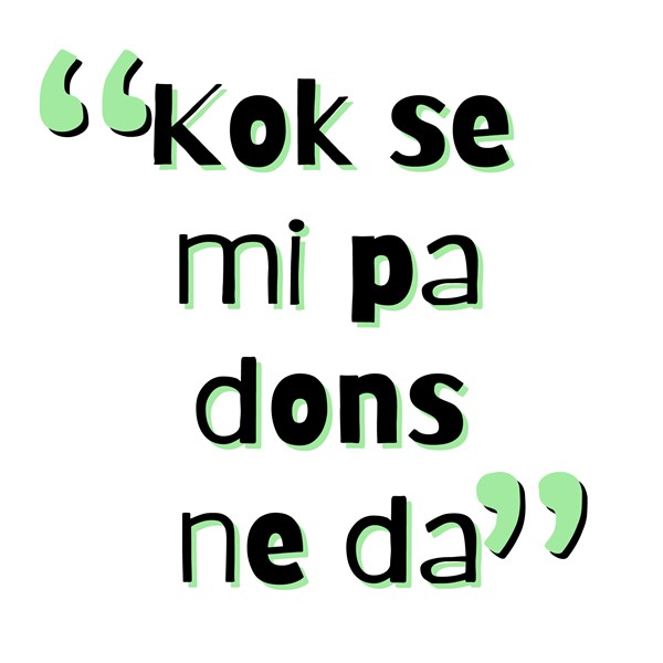 Skodelica Kok se mi pa dons ne da
