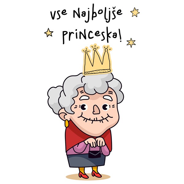 Bombažna vrečka Vse najboljse princeska